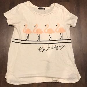 Wildfox flamingo tee